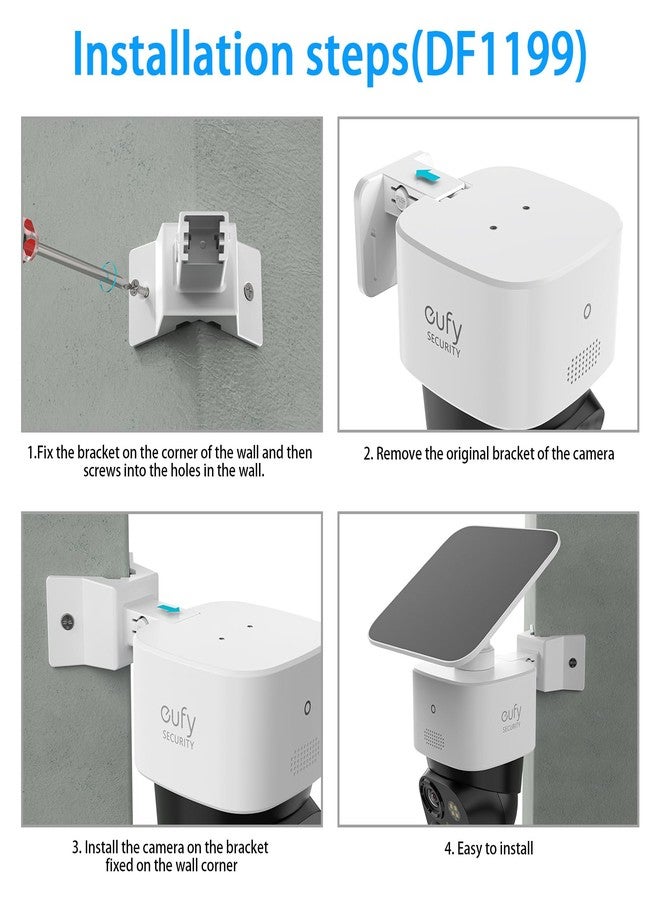 حامل زاوية Koroao لكاميرا Eufy Security SoloCam S340/SoloCam E30/E42، كاميرا أمان تعمل بالطاقة الشمسية (أبيض) - Image 5